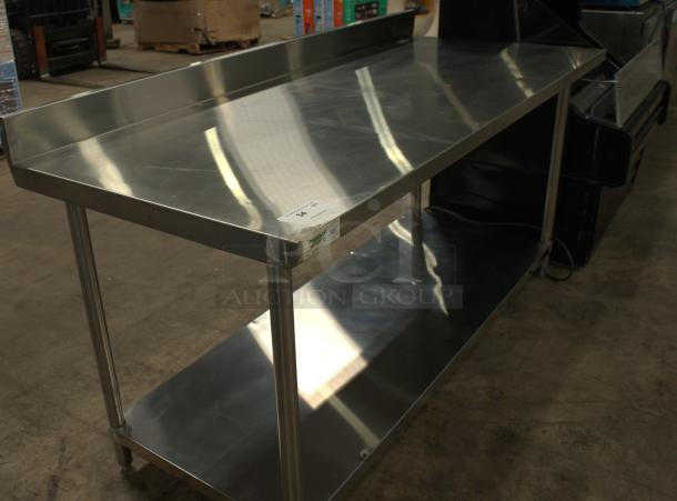 HEAVY DUTY TableTop King 24"x60" work table, 18-gauge 304 stainless steel, galvanized legs, undershelf, excellent condition.