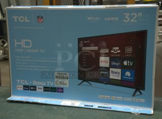 BRAND NEW TCL 32" Class 720P HD LED Roku Smart TV, Model 325331. Includes Roku streaming, Dolby Audio, 3 HDMI inputs.