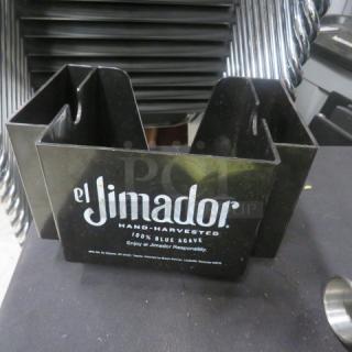 El Jimador bar organizer, black, featuring logo and "100% Blue Agave" text. Used condition, minor wear visible.