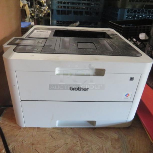 Brother HL-L3270CDW wireless color printer, used condition, with control panel and paper tray visible, priced at $344.98.