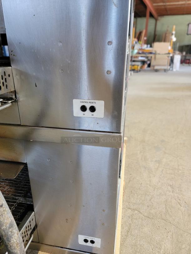 2022 Middleby Marshall CTX DZ33T commercial conveyor oven, great condition, digital controls, stainless steel, reset buttons visible.