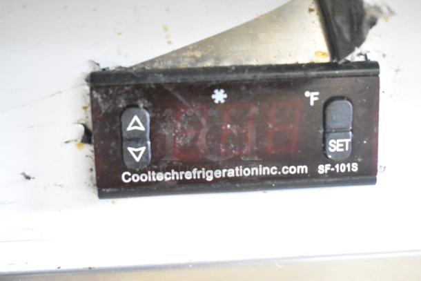 Cooltech Commercial 2 Drawer Chef Base, digital controls, 115V, on casters, used condition, model SF-101S display panel.