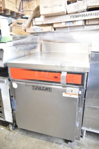 2019 Vulcan VBP5 Commercial Heated Holding Cabinet on casters, 120V, 1 phase; stainless steel, visible Vulcan branding.