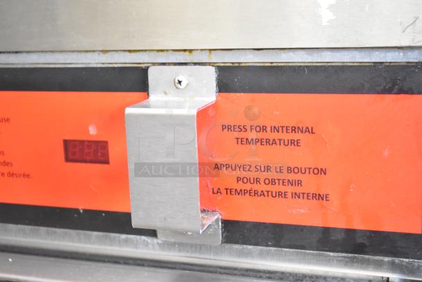 2019 Vulcan VBP5 Commercial Heated Holding Cabinet control panel, stainless steel, temperature display, commercial casters.