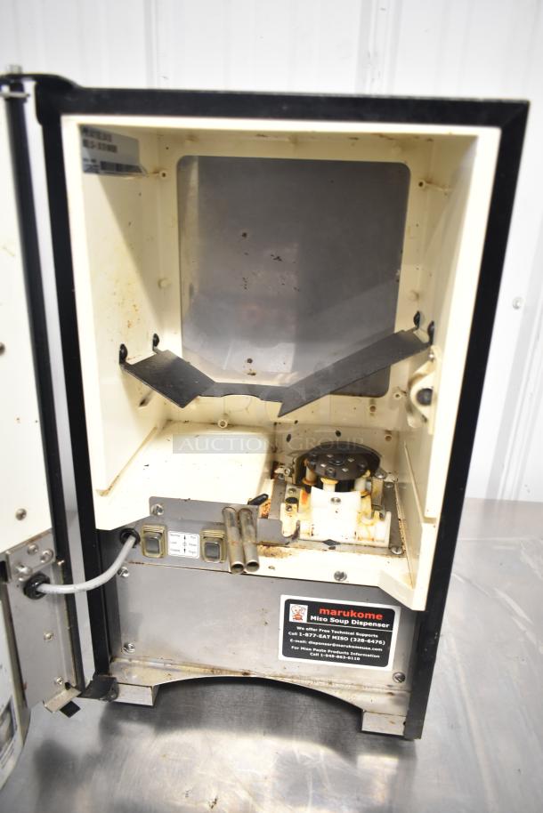 2017 Bunn LCA-1 countertop liquid coffee dispenser, low profile design, visible wear, 120 volts, 1 phase. Marked "Marukome."