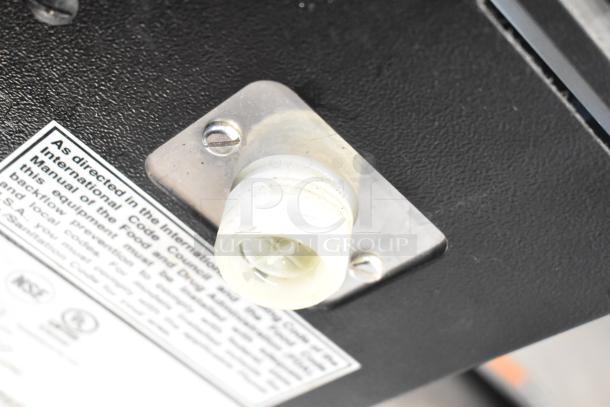 2017 Bunn LCA-1 Marukome countertop coffee dispenser detail, NSF label, 120V, 1 phase. Good condition, minor wear visible.