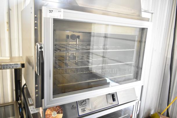 Duke TSC3-6/18 Commercial Oven Proofer, stainless steel, on casters, 208V, 3 Phase, excellent condition, visible control panel.