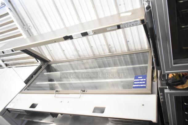 Duke SWD700-60LED M commercial sandwich prep line with lowering sneeze guard, 120V, 1 phase, excellent condition.