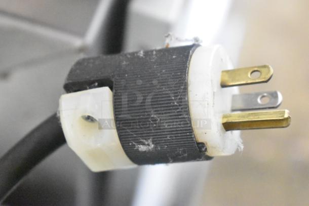 Duke SWD700-60LED M plug, 120V, 1-phase, showing standard prongs, slight wear, for Subway Sandwich Prep Line.