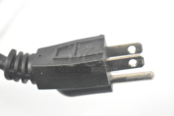 Close-up of a standard 115 volts electrical plug for Galaxy 177CF30HC Chest Freezer.
