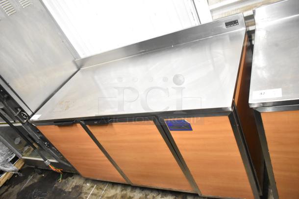 Duke RBC-60 M Commercial 2 Door Work Top Cooler, stainless steel, 120 volts, 1 phase, excellent condition.