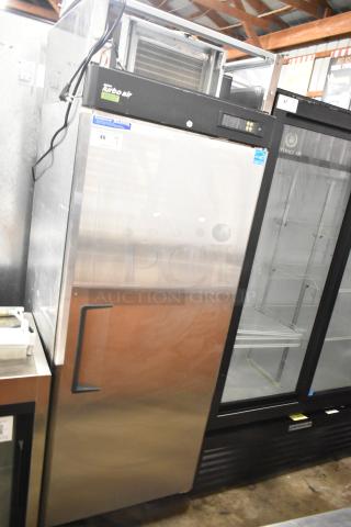 Turbo Air M3F24-1-N commercial single door reach-in freezer, stainless steel, 115V, 1 phase, with Turbo Air logo visible.