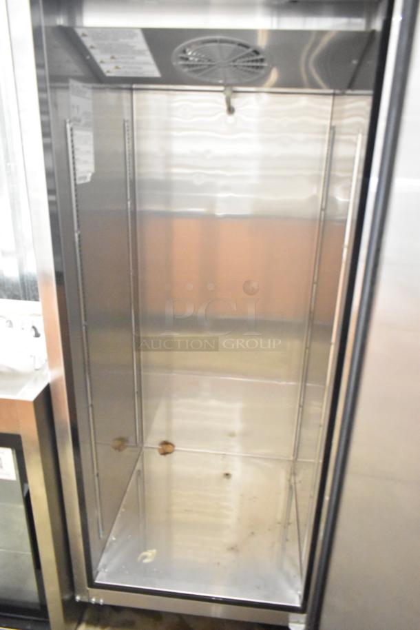 Turbo Air M3F24-1-N single door reach-in freezer, 115V, stainless interior, visible surface marks, commercial use.