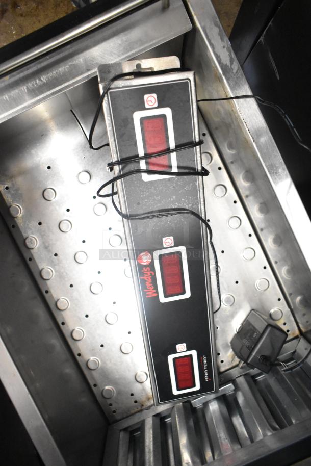 Carter Hoffmann CNH14 commercial fried food warmer, stainless steel, 120V, 1 phase, interior view showing control panel.