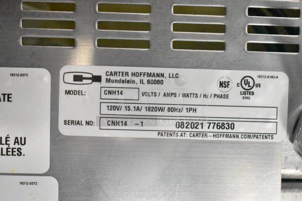 Carter Hoffmann CNH14 Fried Food Warmer, 120V, 1 Phase, NSF/UL listed label, serial no. 080221 776830.