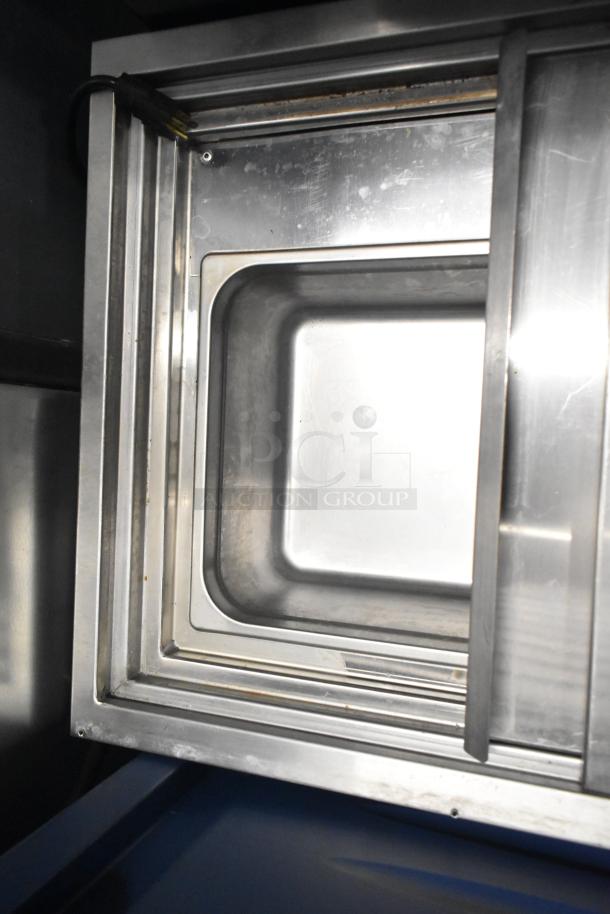2021 H&K Commercial French Fry Freezer in stainless steel, 120 Volts, 1 Phase. Interior view showing storage compartment.