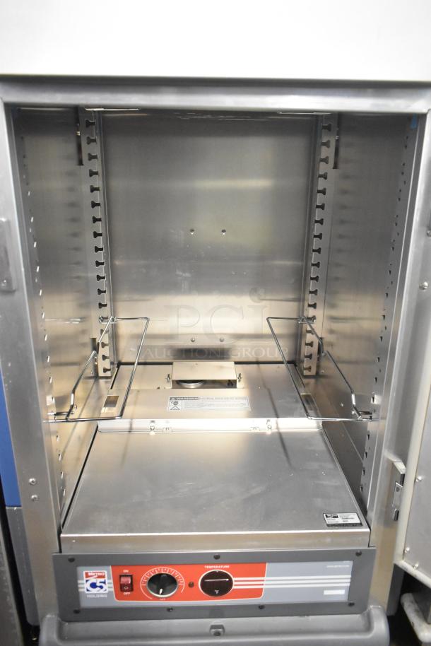2020 Metro C5 3 Series heated holding cabinet, commercial casters, 208V, 1 phase, excellent condition, control panel visible.