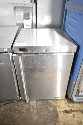 2021 Hoshizaki HR24C undercounter cooler, stainless steel, single door, 115V, visible controls, excellent condition.
