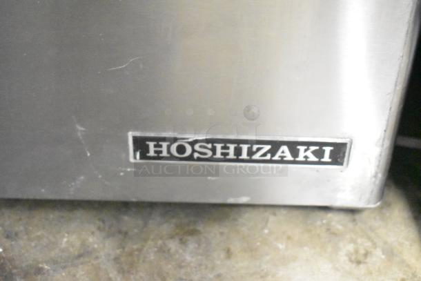 2021 Hoshizaki HR24C undercounter cooler, stainless steel, visible logo, 115V, 1 phase, slight scratches evident.