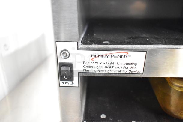 Henny Penny MPC-22 countertop 2-shelf holding bin, 120V, 1 phase, features power switch and status indicator lights.
