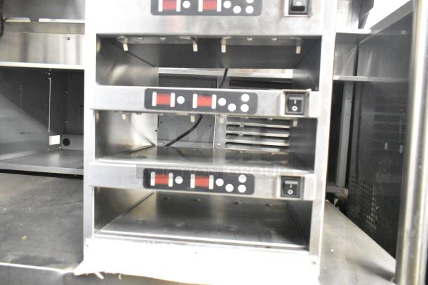 Marshall Air Systems DH5F-333 commercial countertop holding cabinet, 120V, 1 phase. Features adjustable shelves and controls.