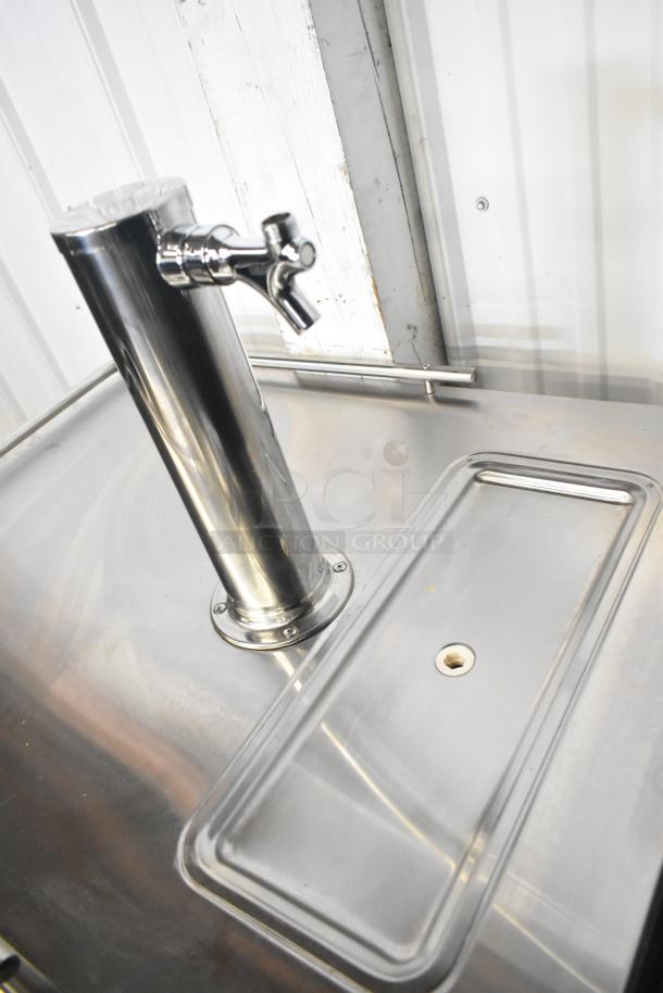 2024 Avantco 178UDD1HC kegerator, single tap, stainless steel, commercial-grade, 115V, 1 phase, unused condition.