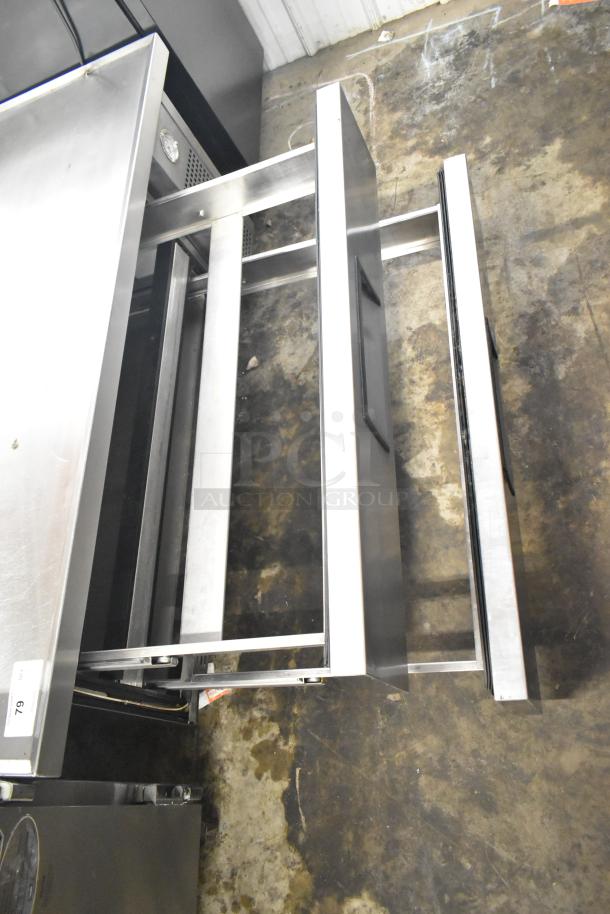 True TRCB-52-60 commercial chef base with 2 stainless steel drawers, 115 volts, 1 phase, clean and good condition.