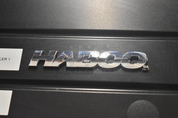 2019 Habco SE18 Commercial Cooler, reach-in, single door, 115V, 1 phase, branded panel close-up.