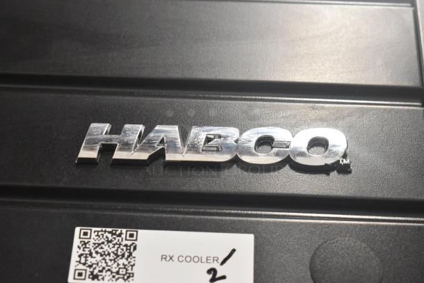 2019 Habco SE18 Commercial Single Door Cooler, logo on black surface, 115V, 1 Phase, RX Cooler label visible.
