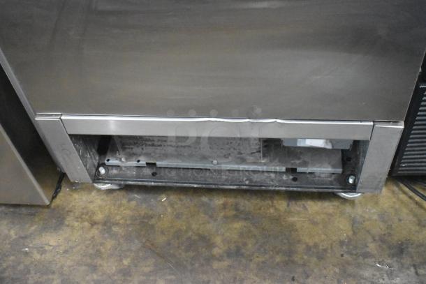 2022 True T-19F-HC commercial single door freezer on casters, stainless steel, visible vent grille, 115V, 1 Phase.