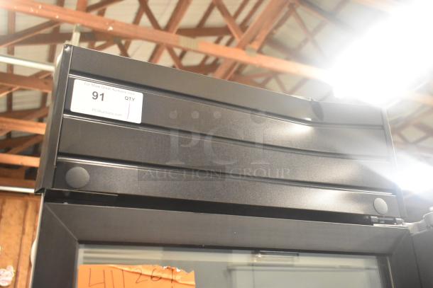 2019 Habco SE18HC Commercial Cooler, single door, 115 Volts, visible auction label, in good condition.