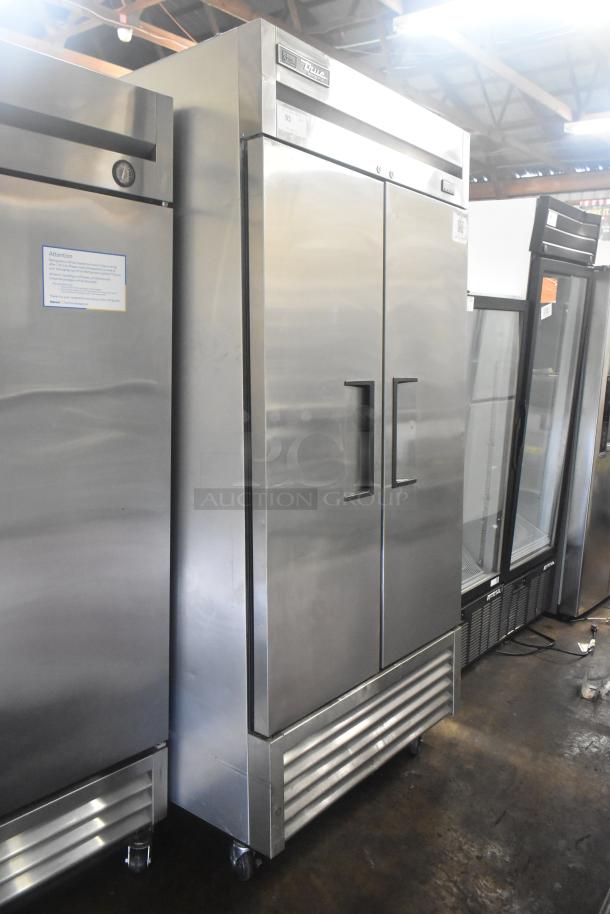 2022 True T-35-HC 2 Door Commercial Cooler on Casters, 115V, 1 Phase, stainless steel, excellent condition.