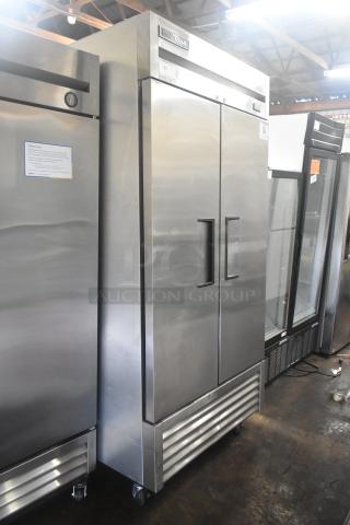 2022 True T-35-HC 2 Door Commercial Cooler on Casters, 115V, 1 Phase, stainless steel, excellent condition.