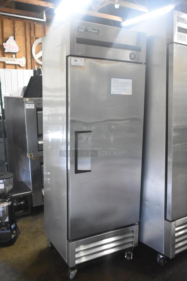 2022 True T-19F commercial single door reach-in freezer, stainless steel, on casters, 115V, 1-phase, excellent condition.