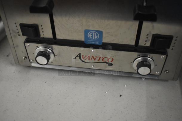 Brand new Avantco 184THD27208 4-slice toaster; medium-duty; wide 1.5" slots; bread/bagel switch; 208V; ETL listed.