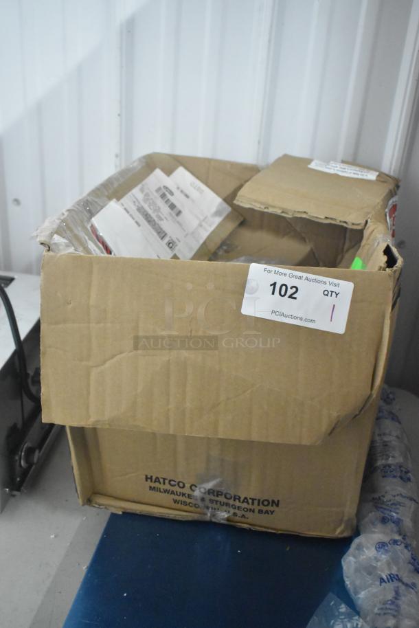 Hatco DL-775-RL heat lamp, bright nickel finish, in worn box. Model and voltage markings visible on packaging.