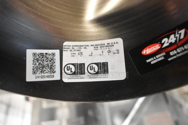 Hatco DL-775-RL heat lamp with bright nickel finish, 120V, 1 phase, new scratch and dent, UL certified, made in USA.