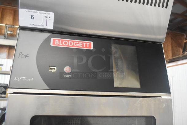 Blodgett BLCT10E stainless steel combi convection oven with ventless hood on equipment stand, 440/480V, 3 phase.