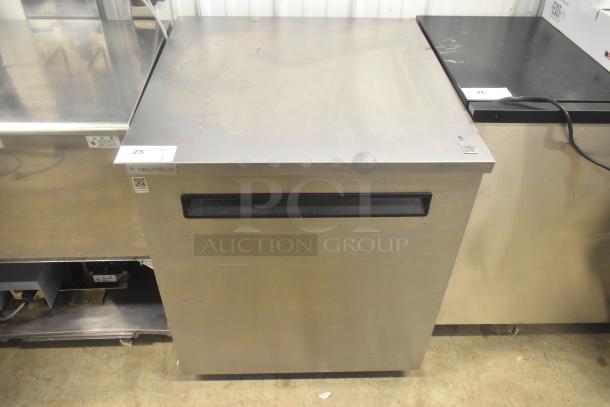 2019 Delfield 406P-STAR2 Commercial Single Door Undercounter Cooler with casters, stainless steel, used condition, 115V, 1 phase.