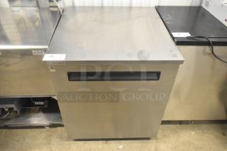 2019 Delfield 406P-STAR2 Commercial Single Door Undercounter Cooler with casters, stainless steel, used condition, 115V, 1 phase.