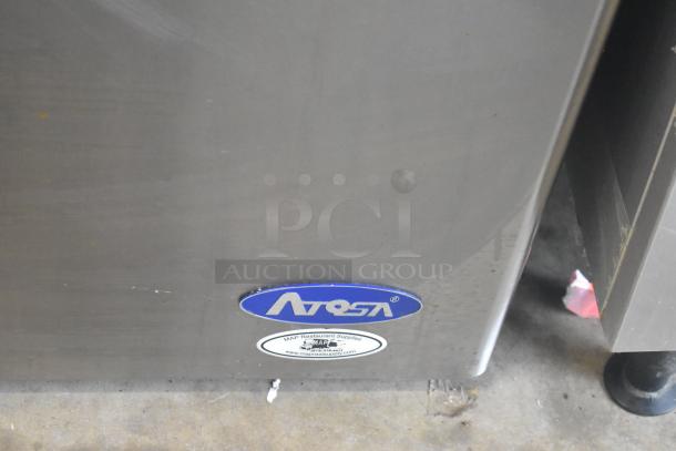 2021 Atosa MGF8406GR 2-door undercounter freezer, 115V, 1 Phase. Features Atosa logo and MAP Restaurant Supplies tag.