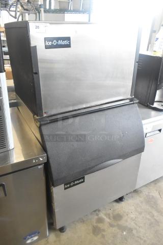 Ice-O-Matic ICE0400FW4 Stainless Steel Ice Machine Head on B40PSB Bin, 115V, 1 Phase, commercial use, minor wear.