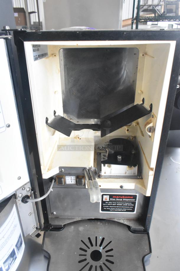 2016 Bunn LCA-1 Marukome countertop coffee dispenser, interior view, 120 volts, 1 phase, fair condition, visible wiring.