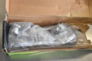 Brand new Regency 600FW84G wall mount faucet, 3 1/2" swivel gooseneck spout, 8" centers, scratch and dent, in packaging.