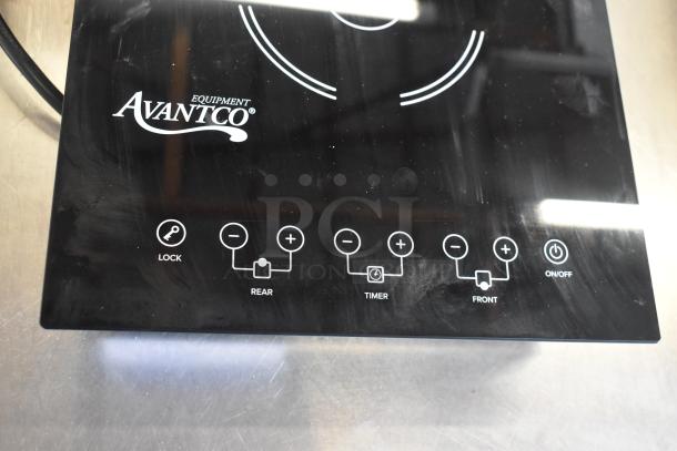 Avantco 177ID18DB double induction range with lock, timer, rear/front controls; 208-240V, 1 Phase, clean condition.