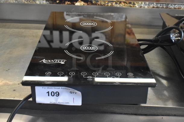 Avantco 177ID18DB double induction range, model 2025, with digital controls, 208-240V, 1-phase, excellent condition.