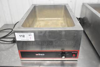 Adcraft FW-S500 Commercial Food Warmer, countertop model, 120 volts, 1 phase. Features control dial, stainless steel finish.