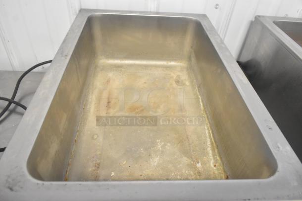 Adcraft FW-S500 Commercial Food Warmer, countertop, stainless steel, 120 volts, used condition, signs of wear.