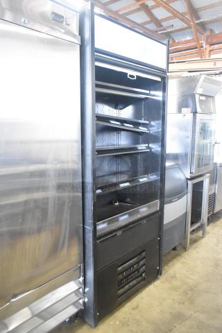 "Structural Concepts Oasis B32EW Merchandiser, open grab-and-go, 120V, 1 phase, good condition, multiple shelving units."