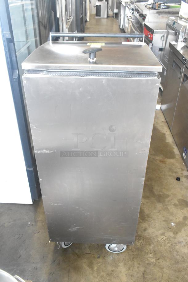 Brand new Vito Fryfilter VITO XL 219 lb. mobile fryer oil filter system on commercial casters, 100-120V, 1 phase.